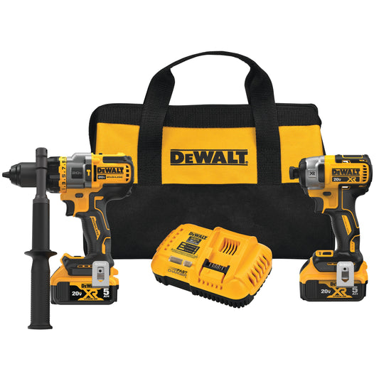 DEWALT DCK2100P2, 20V MAX FLEXVOLT ADVANTAGE 2-Tool Combo Kit (Hammerdrill/Impact, 5.0AH)