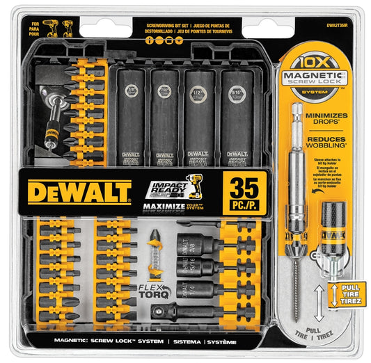 DEWALT DWA2T35IRC,  FlexTorq IMPACT READY Screw Driving Set, 35-Piece