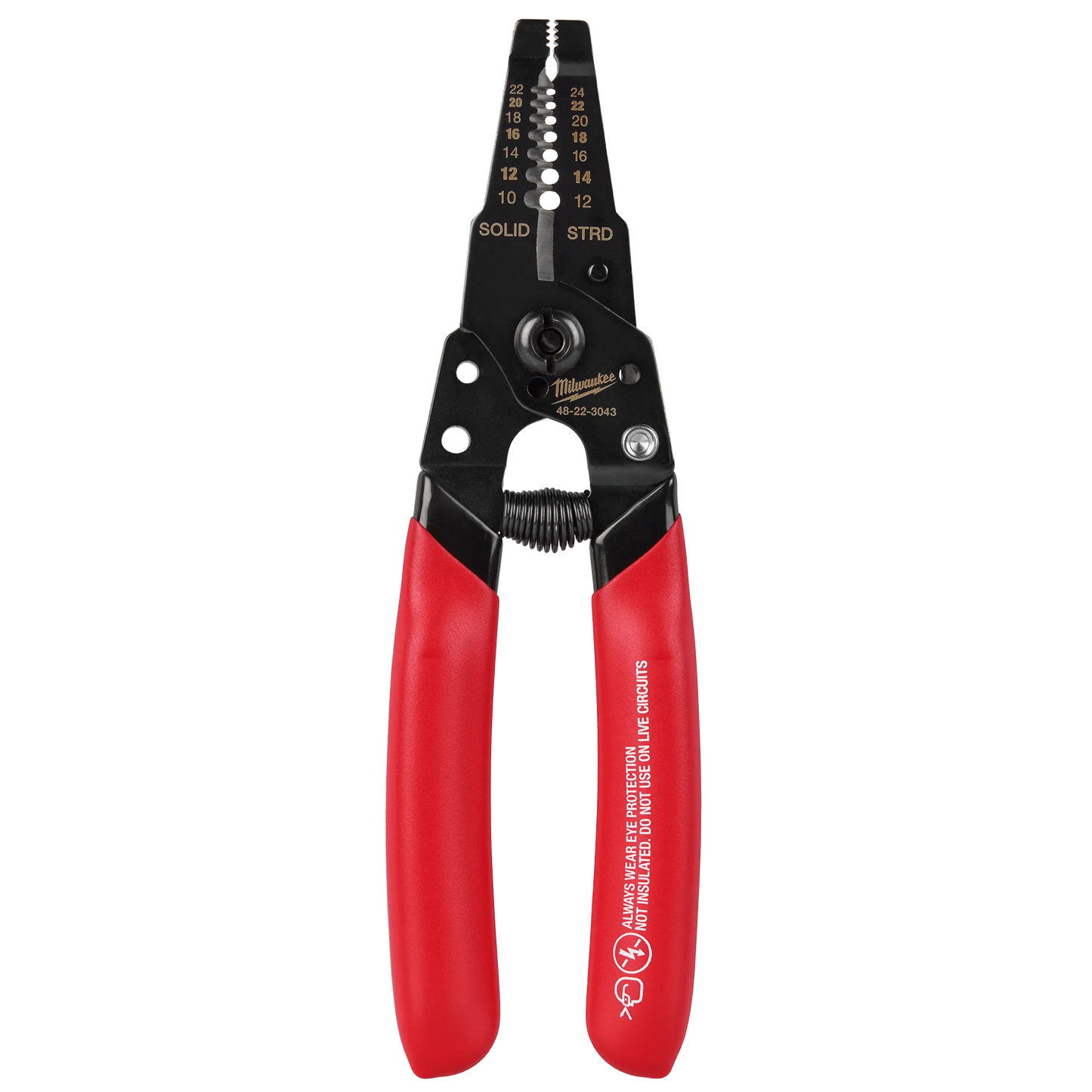 Milwaukee 48-22-3043, 10-24 AWG Compact Dipped Grip Wire Stripper & Cutter