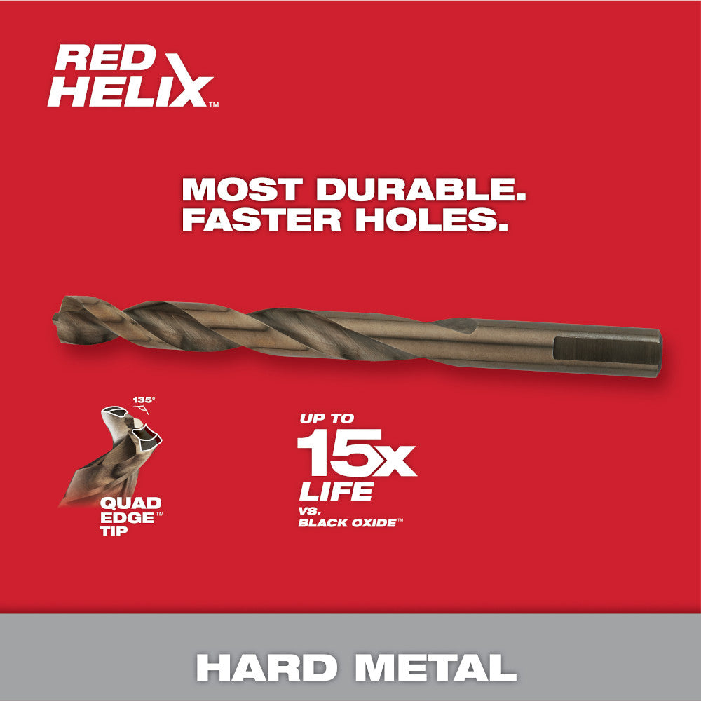 Milwaukee 48-89-2306, RED HELIX Cobalt Drill Bits 9/64''