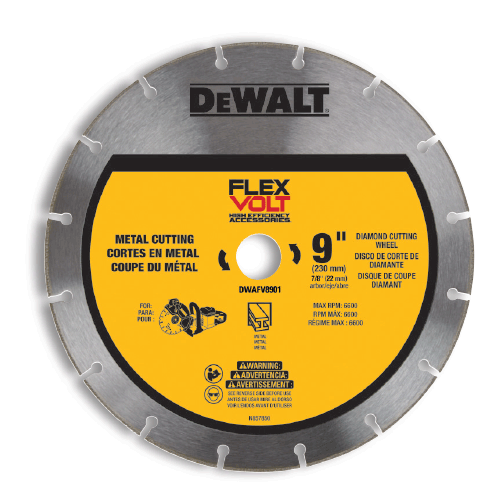 Dewalt DWAFV8901, FLEXVOLT Metal Cutting Diamond Cutting Wheel - 9" x 7/8"