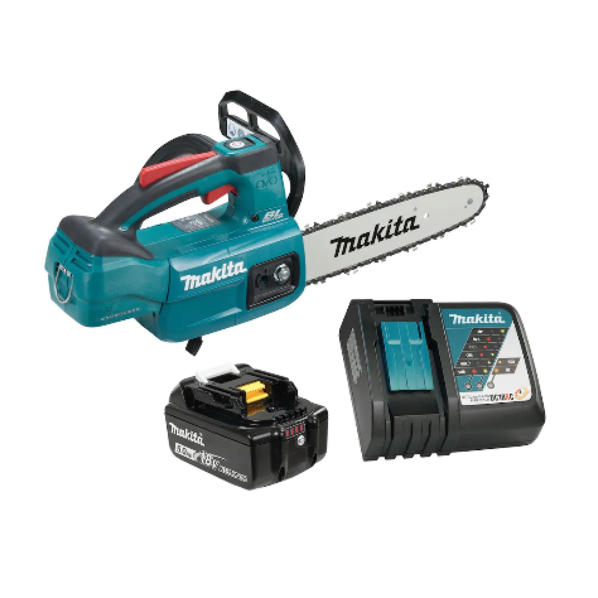 Makita DUC254RT, 18V LXT Brushless 10" Chainsaw Top Handle Kit