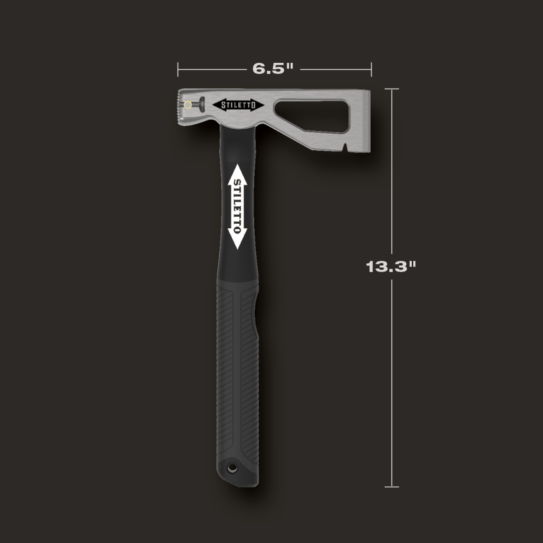 Stiletto LATHAXE10-F, 10oz Titanium Lathers Axe Hammer