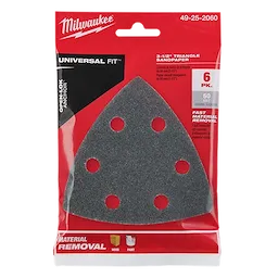 Milwaukee 49-25-2060, 3-1/2" 60 GRIT TRIANGLE SANDPAPER 6PK