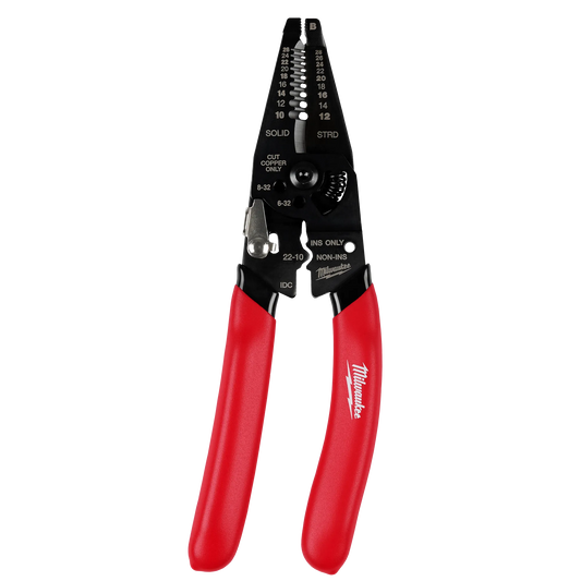 Milwaukee 48-22-3052, 10-28 AWG Multi-Purpose Dipped Grip Wire Stripper & Cutter w/ Reinforced Head