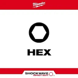 Milwaukee 48-32-4616, SHOCKWAVE 9PC 1" SAE HEX IMPACT BIT SET