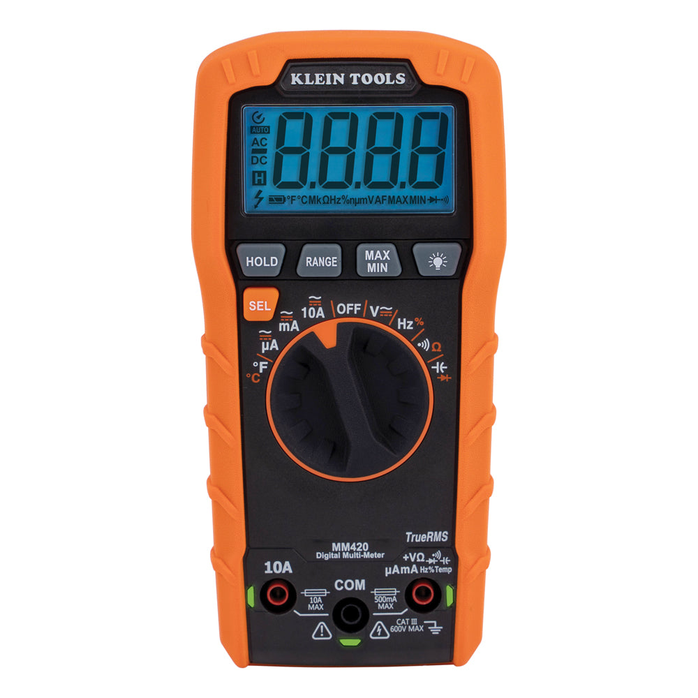 Klein Tools MM420, Digital Multimeter TRMS Auto-Ranging 600V Temp