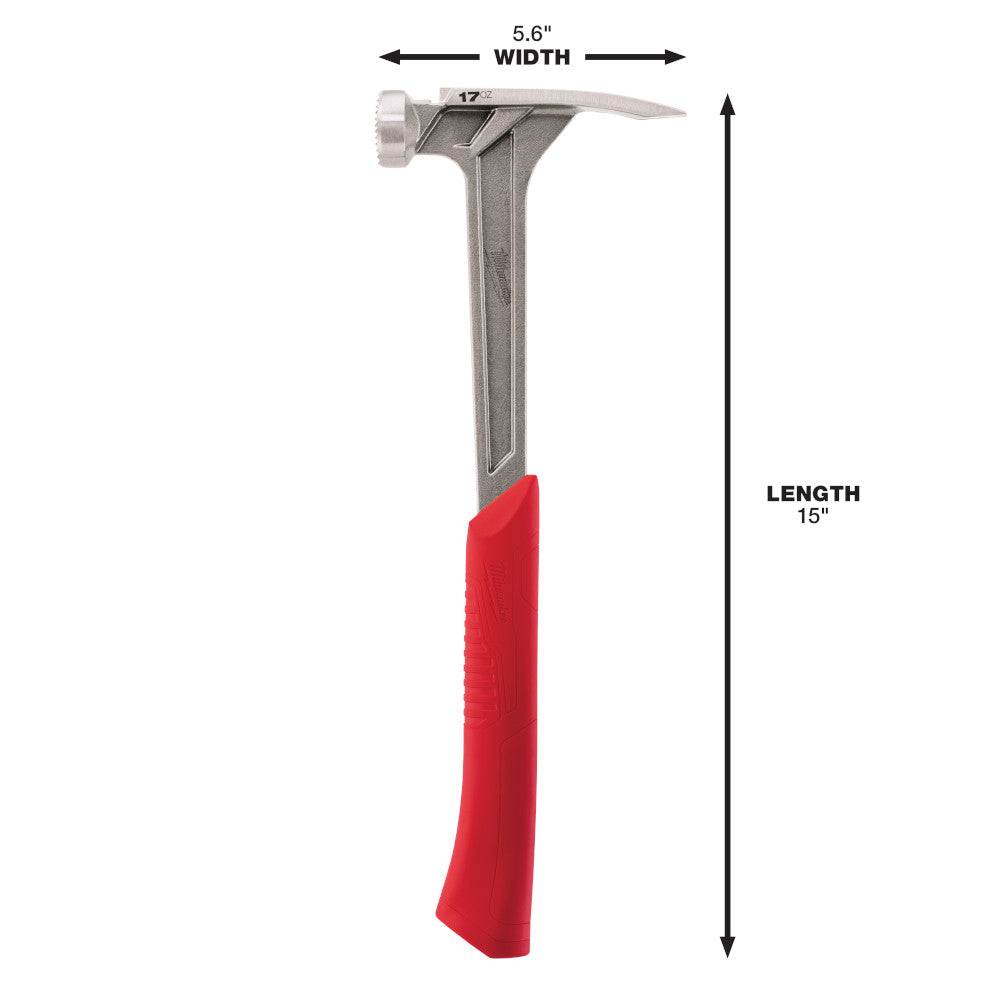 Milwaukee 48-22-9017, 17 oz Framing Hammer (Smooth Face)