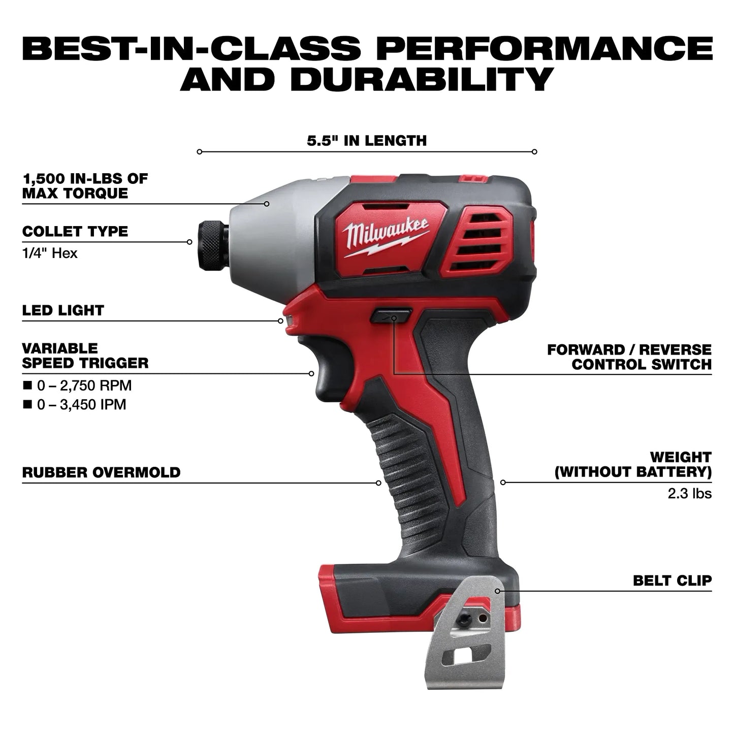 MIlwaukee 2656-20, M18 1/4 HEX IMPACT DRIVER