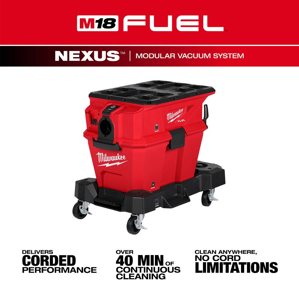 Milwaukee 0914-20, M18 FUEL™ NEXUS™ 6 Gallon Wet/Dry Vacuum w/ PACKOUT™ Compatibility & VACLINK™