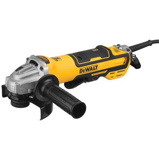 DEWALT DWE43214NVS, 5'' Brushless Barrel Grip Paddle Switch Variable Speed Grinder 13Amp, 2,200-10,500rpm, E-Clutch, Kickback Brake, Brake, Lanyard Ready (No Lock On Switch)