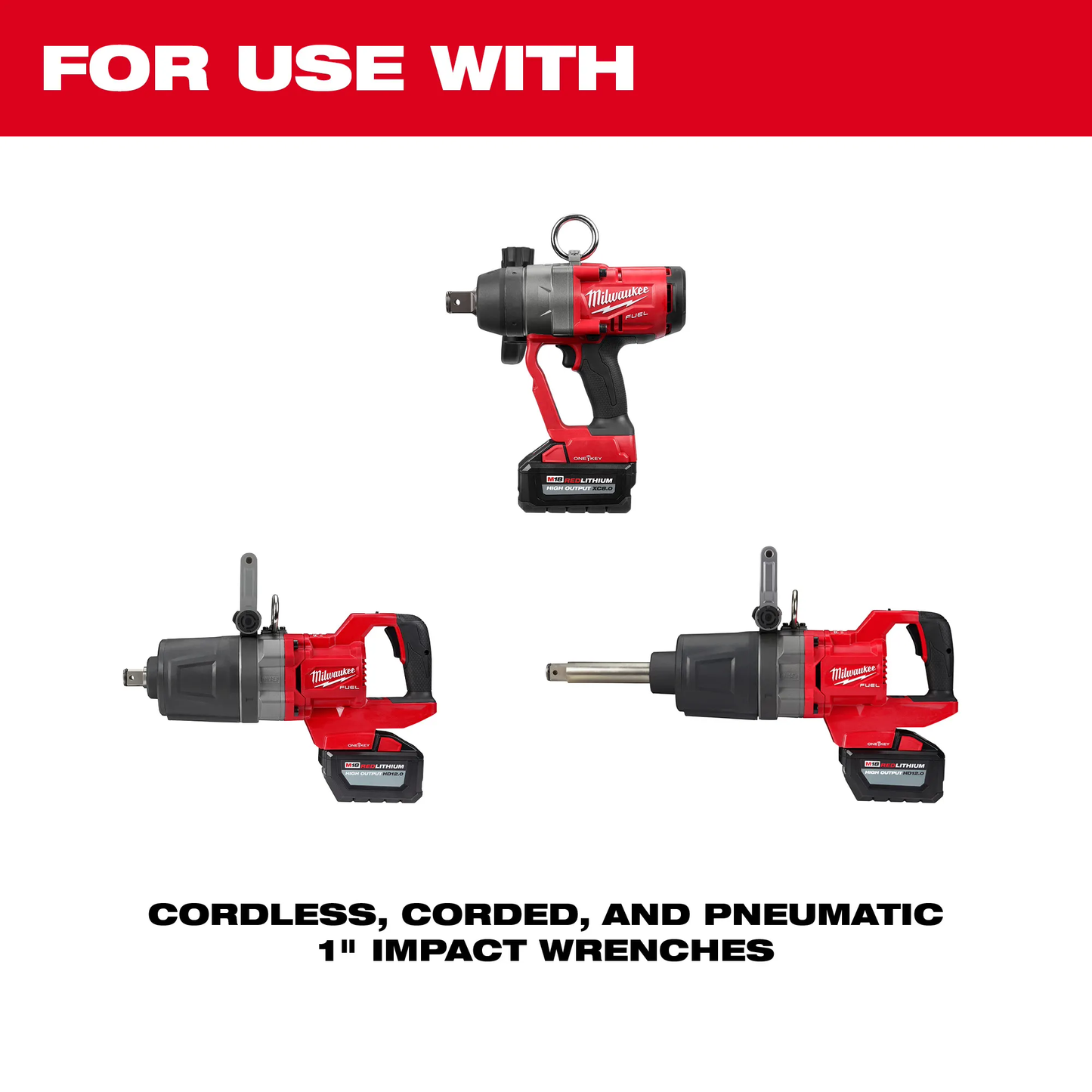 Milwaukee 49-66-7842, SHOCKWAVE Impact Duty™ 1" Drive 1-1/16" Thin Wall Extra Deep 6 Point Socket