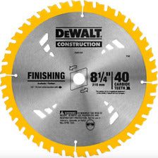 DEWALT DW3584, 8-1/4'' 40T Thin Kerf Construction Circular Saw Blade, Series 20