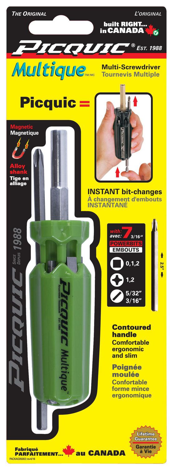 Picquic 05002, Multique Multi-Bit Screwdriver