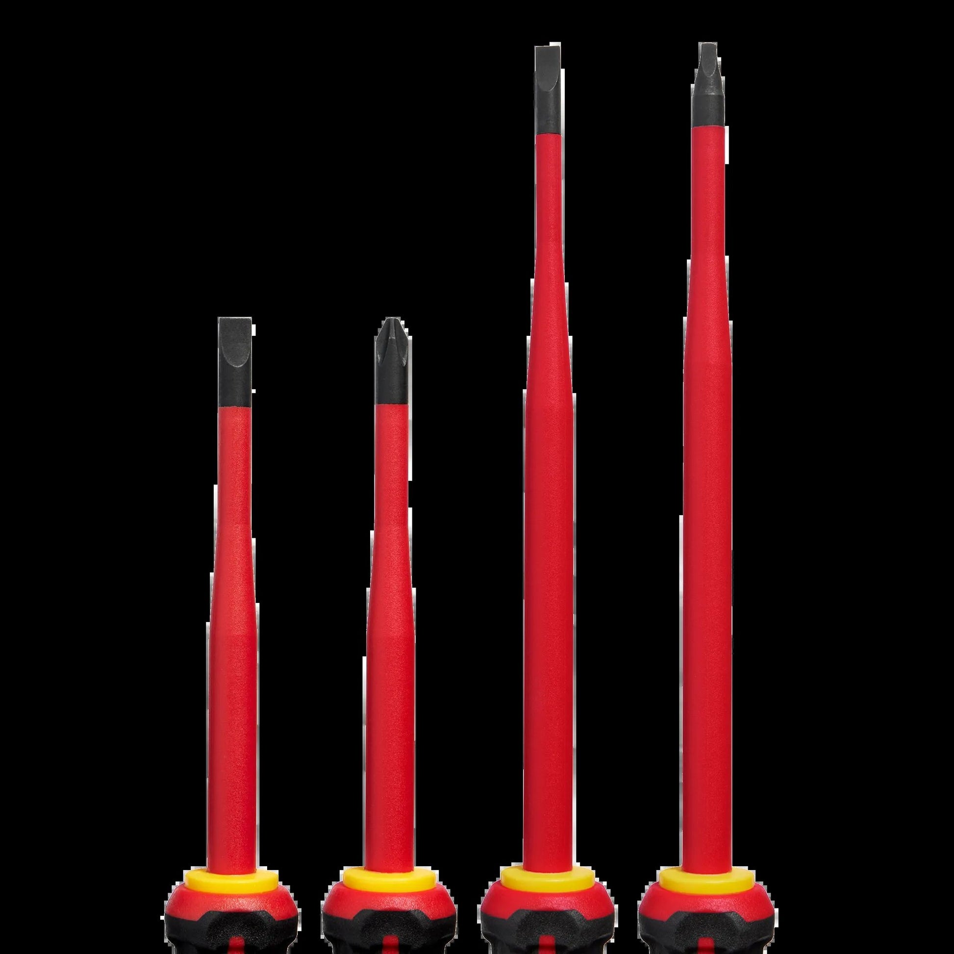 Milwaukee 48-22-2219, 4pc 1000V Insulated Slim Tip Screwdriver Set