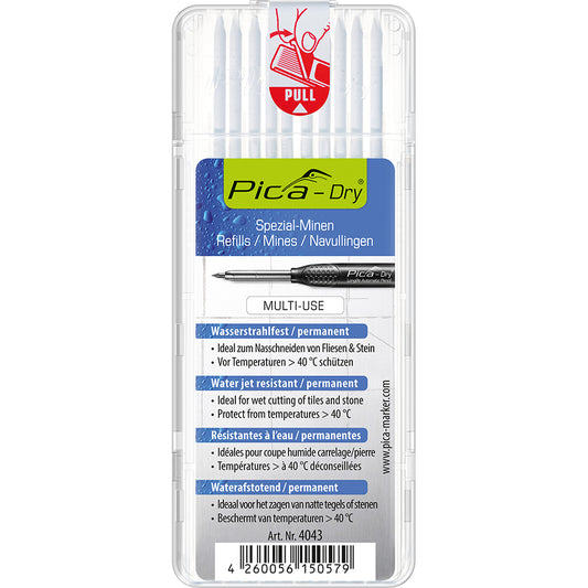 Pica 4043, Pica DRY Refill-Set white (10)