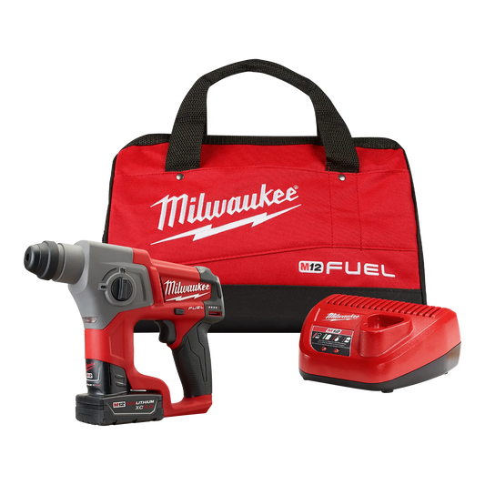 Milwaukee 2416-21XC, M12 FUEL 5/8" SDS Plus Rotary Hammer Kit (1 Batt)