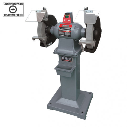 KING Canada KC-1295, 12" Heavy-Duty Bench Grinder with Floor Stand