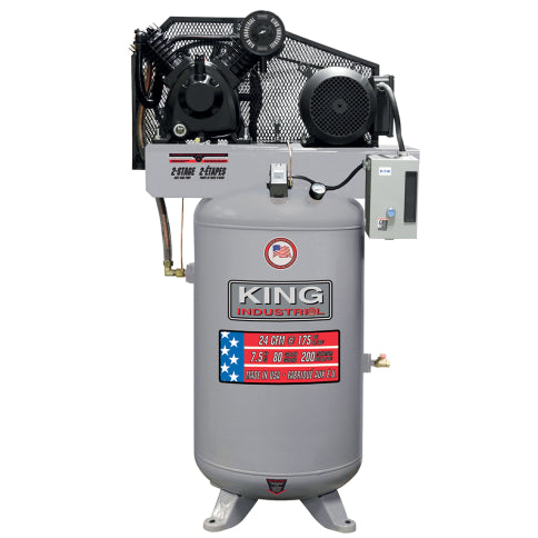 KING Canada KC-7280V3-MS, 2-STAGE 7.5 HP 80 GALLON AIR COMPRESSOR