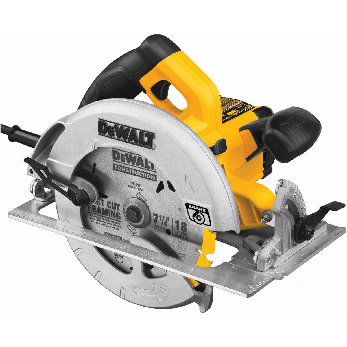 DEWALT DWE575SB, 7-1/4'' Lightweight Circular Saw w/Electric Brake