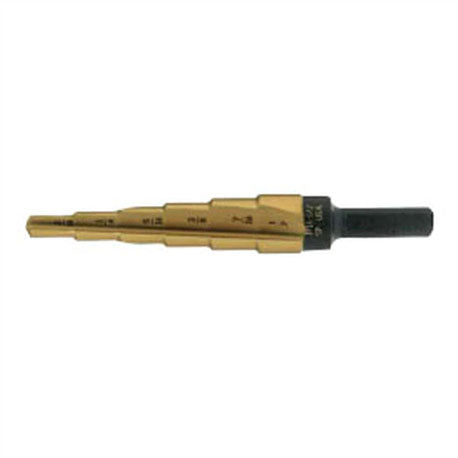 Norseman 45411, Ultra Bit Multi-Diameter Gold Oxide Step Drill Bit (3/16" - 1/2")