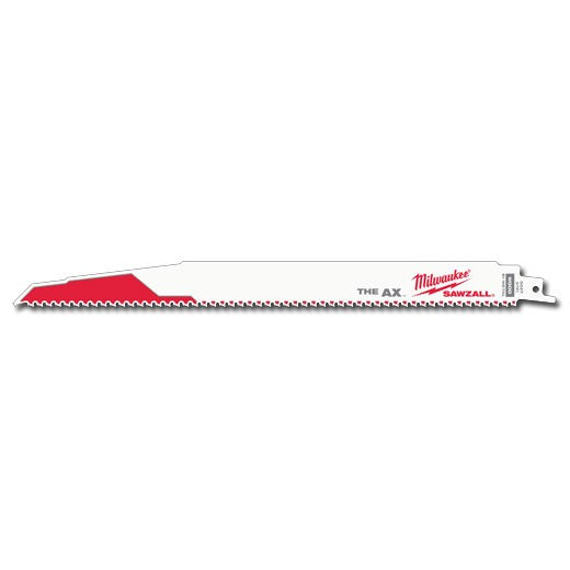 Milwaukee 48-00-8027, 12" 5 TPI The Ax Sawzall Blade (25/pkg)