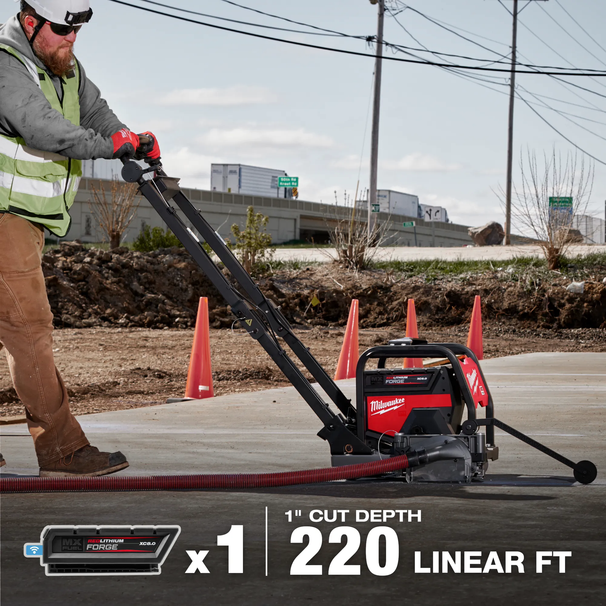 Milwaukee MXF316-2XC, MX FUEL™ 6" Green Concrete Saw Kit