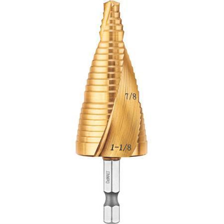 DEWALT DWA1789IR, 7/8'', 1-1/8'' IMPACT READY Step Drill Bit