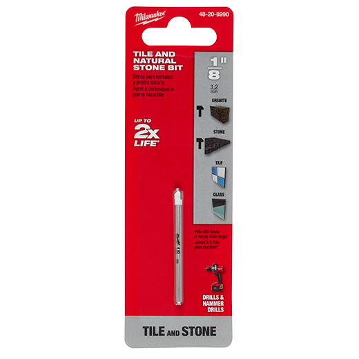 Milwaukee 48-20-8990, 1/8" Tile and Natural Stone Bit