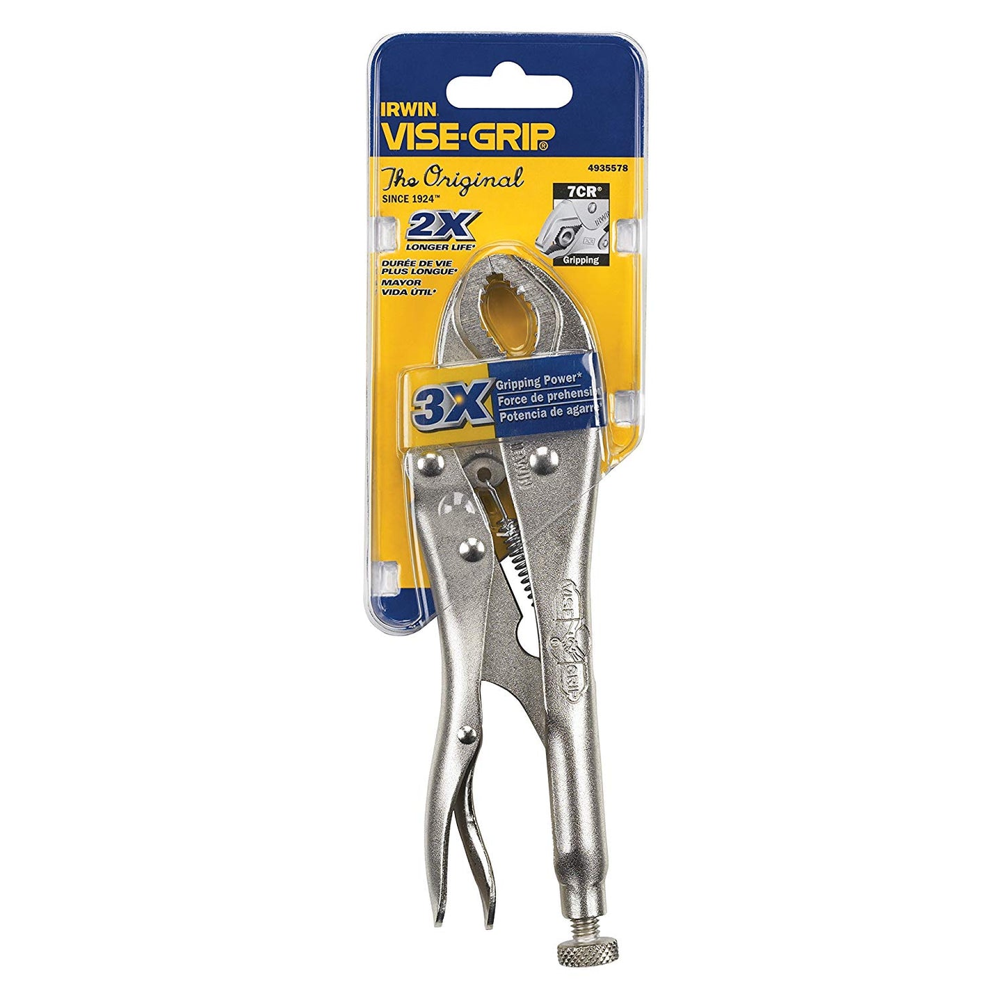 Irwin 4935578, Vise-Grip 7" Fast Release Curved Jaw Locking Pliers (7CR)