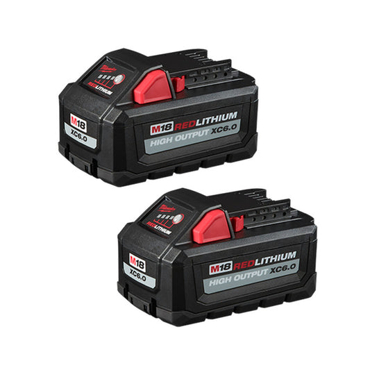 Milwaukee 48-11-1862, M18 REDLITHIUM High Output Battery (6.0 Ah) (2-PACK)