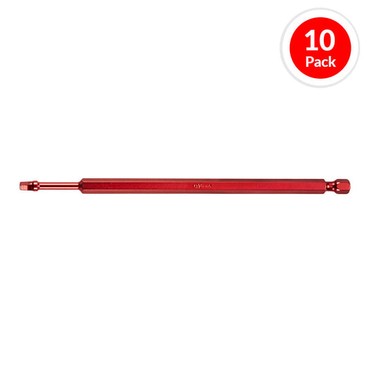 Vega 1150R2A-R, Square #2 Power Bit X 6", Red (10/Pack)