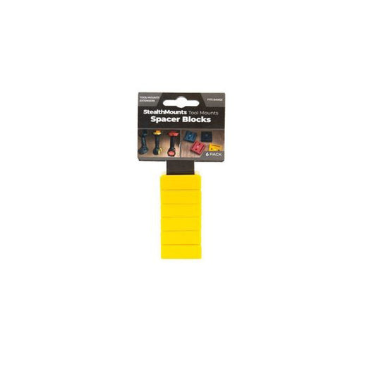 StealthMounts TMSPACE-YLW-6, Optional Universal Spacer (12mm) - 6 pk - Yellow