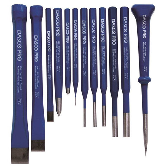 Dasco Pro 70088, 12 pc Punch & Chisel Set