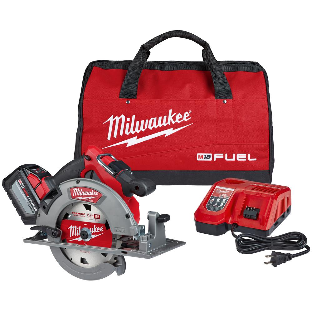 Milwaukee 2732-21HD, 7-1/4" M18 FUEL Circular Saw Gen2 Kit (12 Ah)