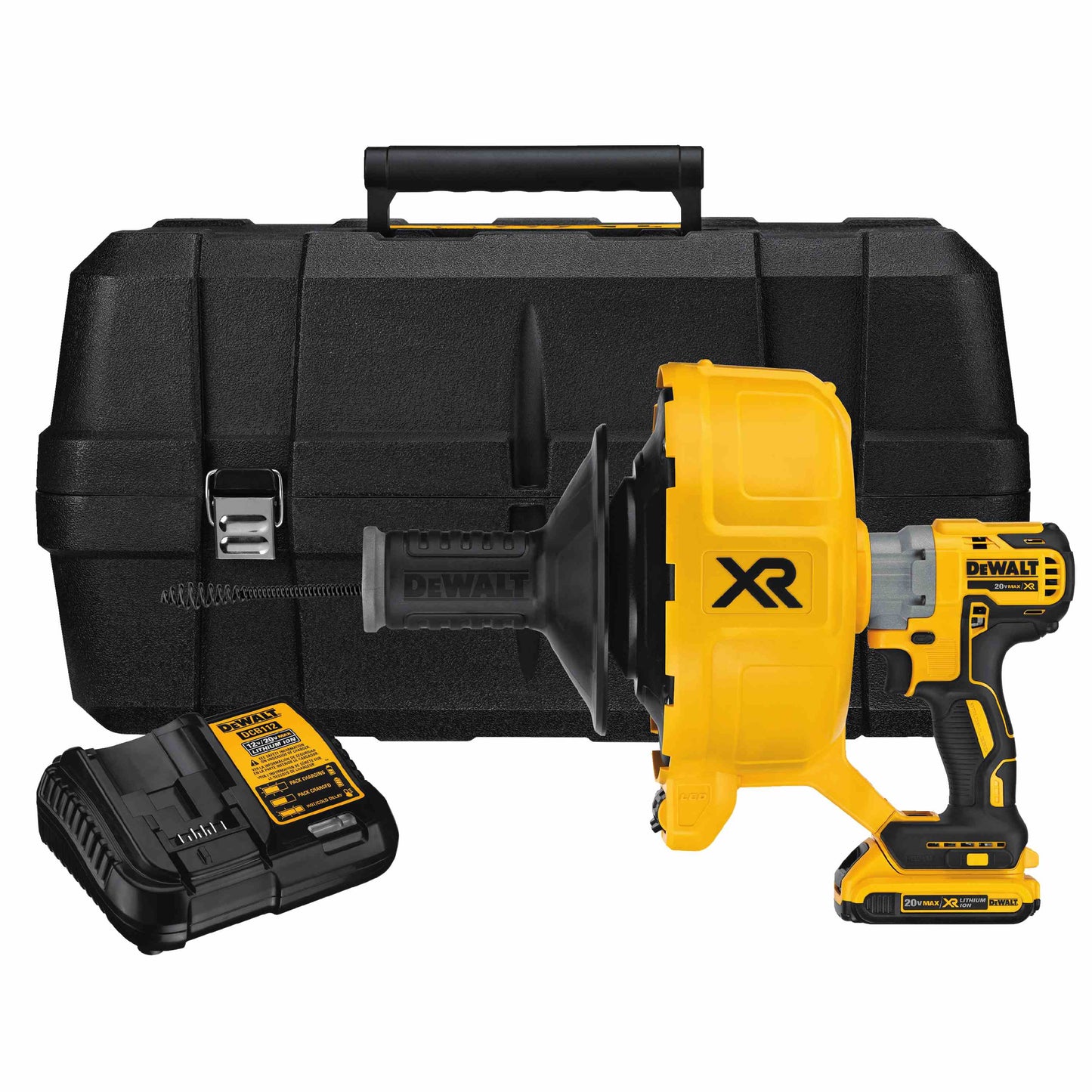 DEWALT DCD200D1, 20V MAX XR Brushless Drain Snake Kit