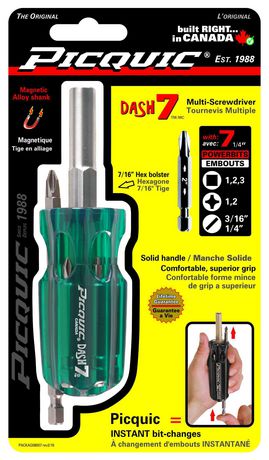 Picquic 08007, Dash 7 Multi-Bit Screwdriver