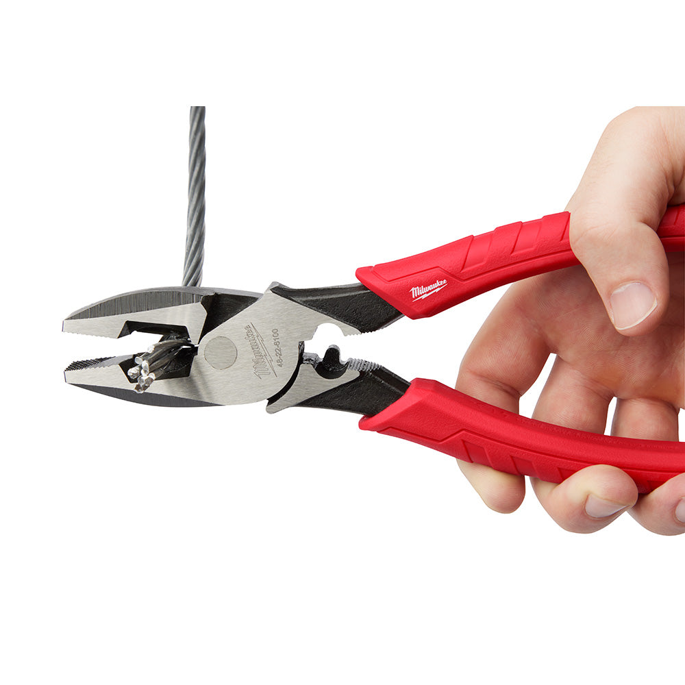 Milwaukee 48-22-6100, 9" High Leverage Lineman's Pliers w/ Crimper