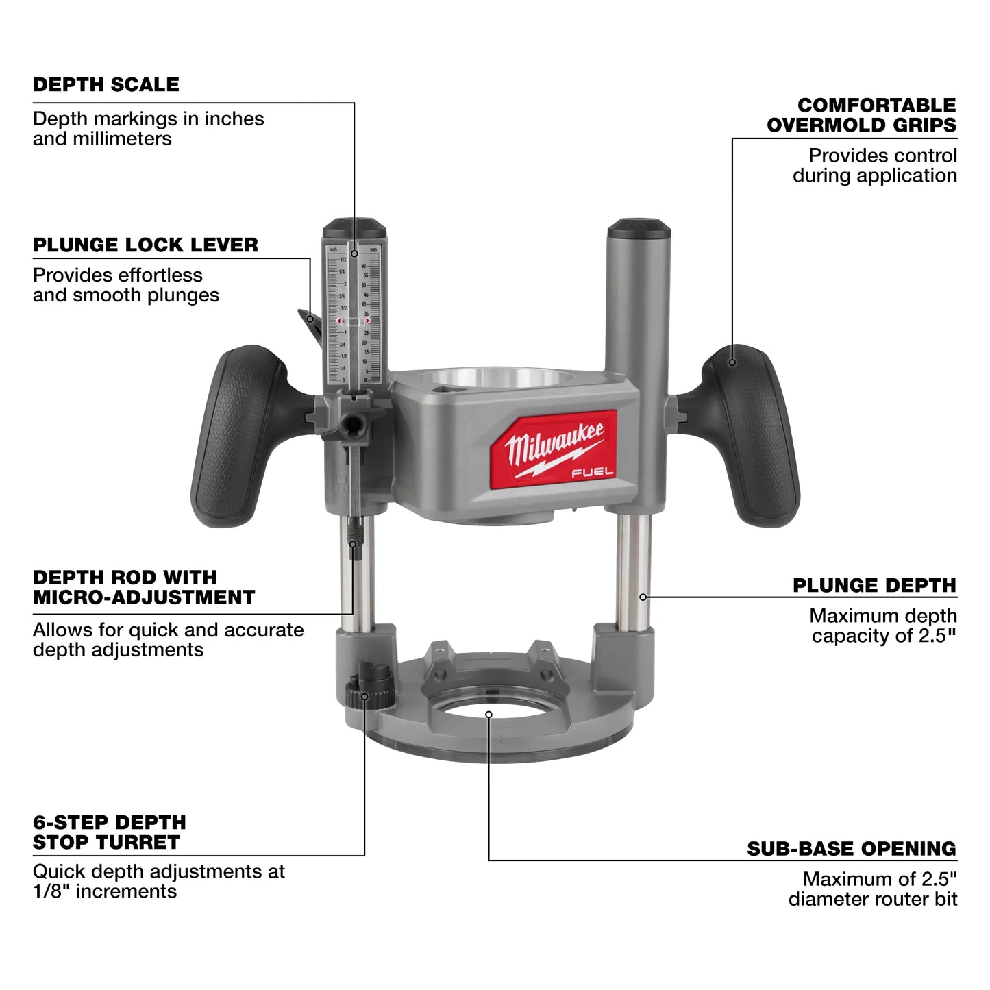 Milwaukee 2838-21, M18 FUEL™ 1/2" Router Kit