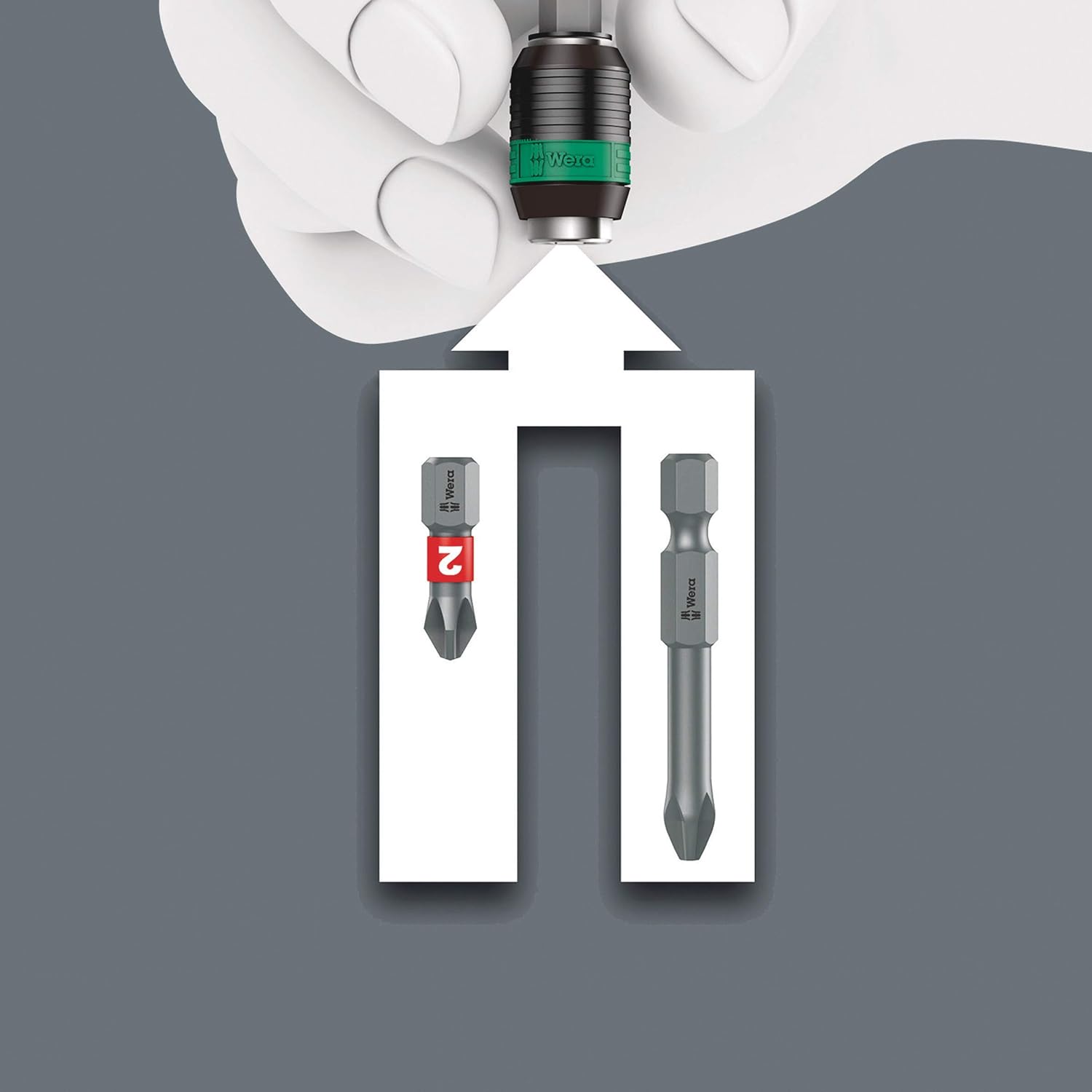 Wera 05051493001, 838 RA-R M Bitholding screwdriver with ratchet functionality, 1/4", 1/4" x 123.5 mm