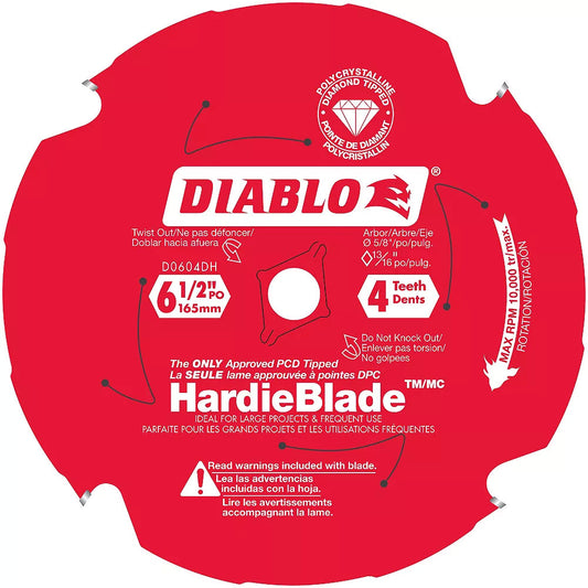 Diablo D0604DH, 6‑1/2 in. x 4 Tooth Fiber Cement