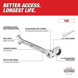 Milwaukee 45-96-9822, 1" Flex Head Combination Wrench