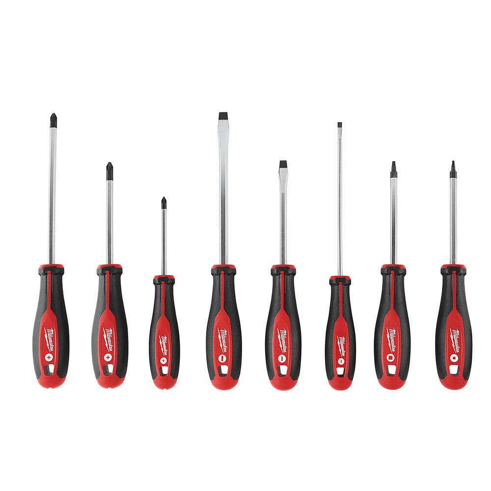 Milwaukee 48-22-2718, 8 pc Hex Wrench Ready Magnetic Tips Screwdriver Set