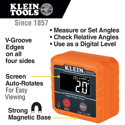 Klein Tools 935DAG, Digital Angle Gauge and Level