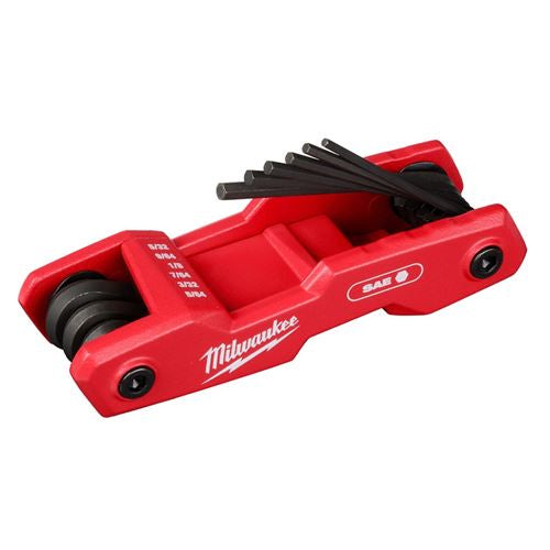 Milwaukee 48-22-2181, 9 Key Folding Hex Key Set - SAE