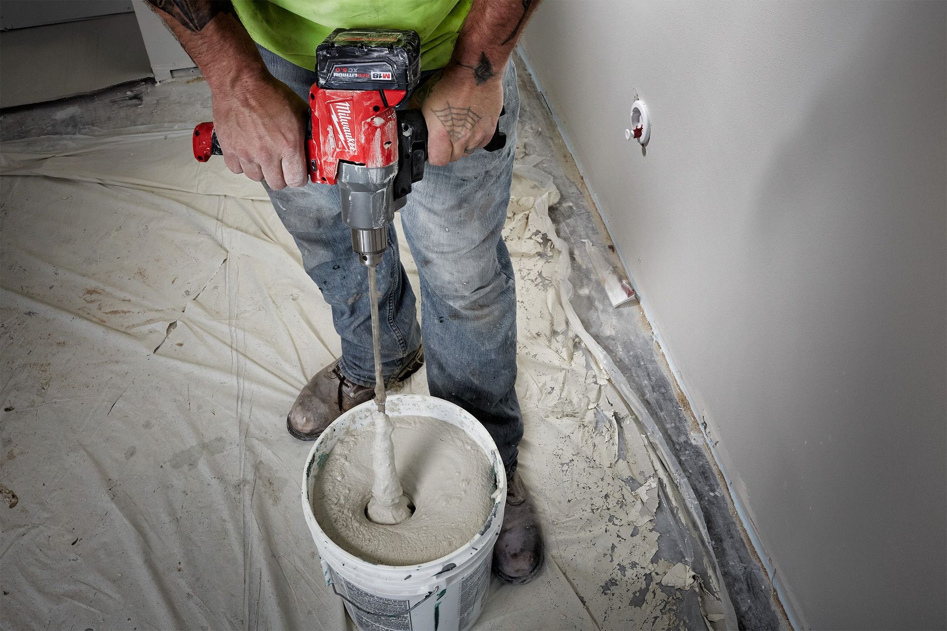 Milwaukee 2810-20, M18 FUEL Mud Mixer with 180° Handle (Tool Only)