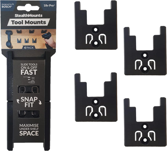 StealthMounts TM-BO18-BLK-4, Bosch Tool Mounts (4 Pack)
