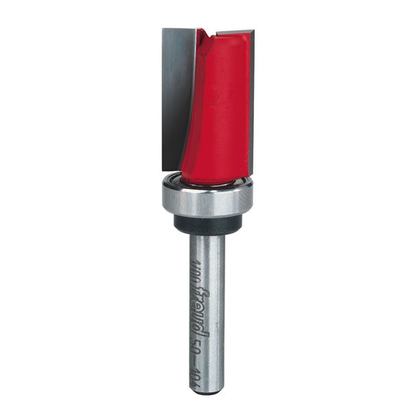 Freud 50-104, Carbide Router Bit - 5/8" x 1" x 2-5/8" OAL Top Bearing Flush Trim Bit (1/4" Shank)