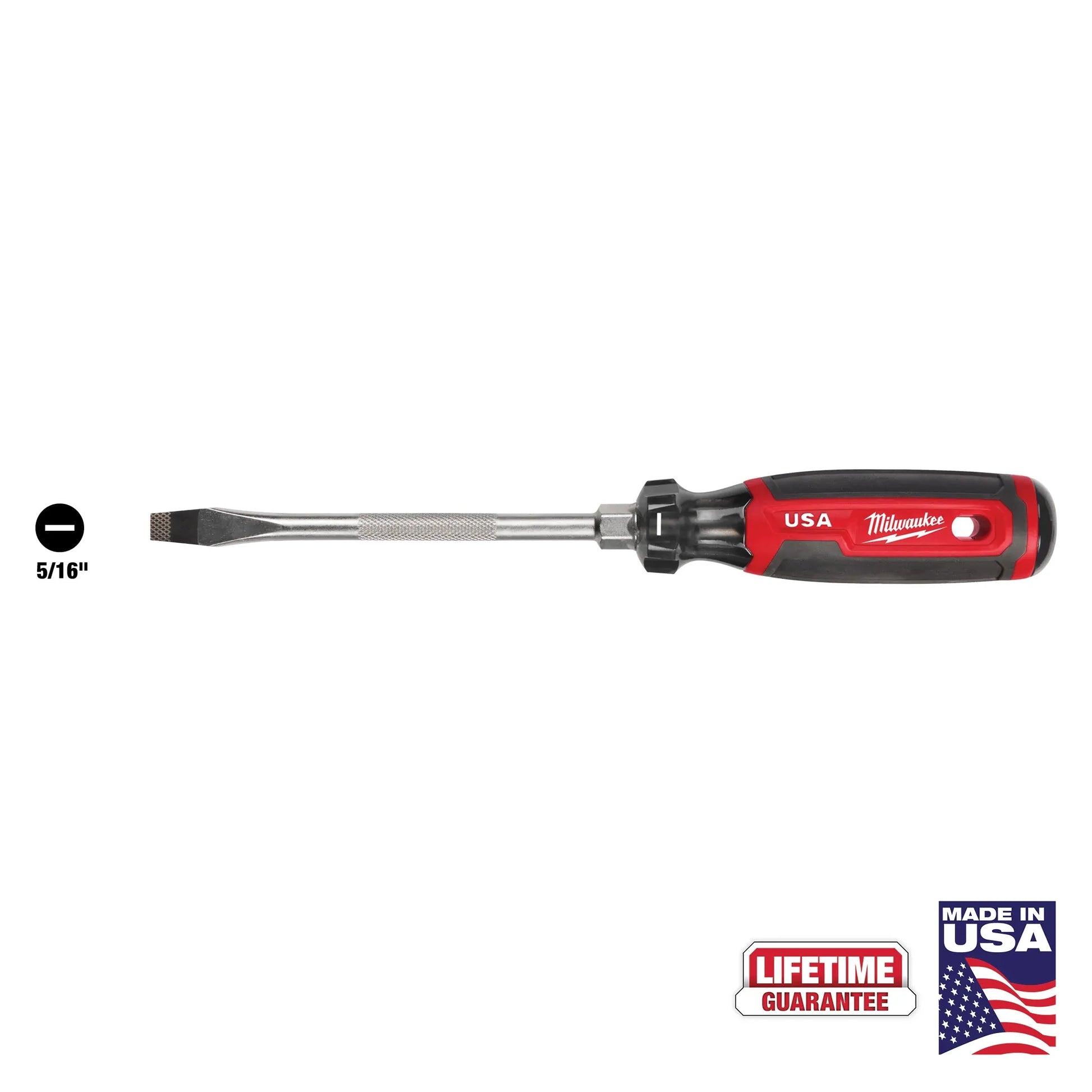 Milwaukee MT209, 3/8" Slotted 8" Cushion Grip Screwdriver (USA)