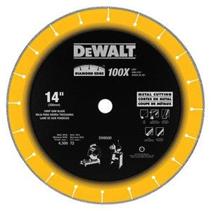 DEWALT DW8500, 14'' x 3/32'' x 1'' Diamond Edge Chop Saw Wheel